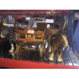 2 pottery horses and carriages. Catalogue only, live bidding available via our website. If you