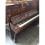 An 1890s Carl Bechstein - Berlin, walnut cased upright piano, frame stamped 30237. Catalogue only,