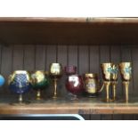 A set of gilt decorated drinking glasses Catalogue only, live bidding available via our website.