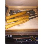 A Marples chisel case with small quantity of chisels Catalogue only, live bidding available via