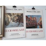 A pair of Lucio Sollazzi exhibition posters, Galerie Monaco Fine Arts 1980 & 1982. Catalogue only,