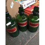 3 green pharmaceutical poison" bottles Catalogue only, live bidding available via our website. If