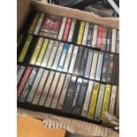 A box of pre-recorded audio cassettes. Catalogue only, live bidding available via our website. If