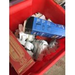 A box of timer plugs, electrical fuses, etc. Catalogue only, live bidding available via our website.