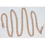 A rose gold chain, 9ct gold import marks, length 37cm, wt. 3.94g.