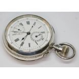 A 19th century hallmarked silver pocket watch, the movement back plate inscribed for