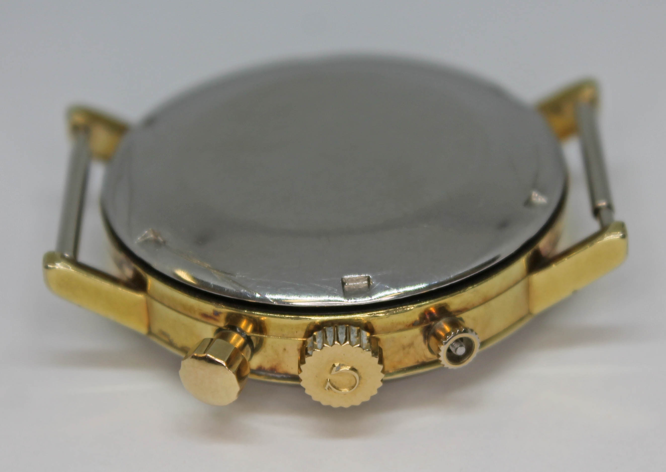 A 1966 gold plated Omega Seamaster chronograph 105.005-65 having signed silvered dial, hour - Image 3 of 8