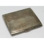 An Art Deco style hallmarked silver cigarette case, wt. 3 1/2oz.