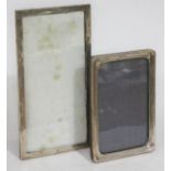 Two hallmarked silver photo frames, 12cm x 18cm & 13cm x 25cm.