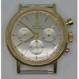 A 1966 gold plated Omega Seamaster chronograph 105.005-65 having signed silvered dial, hour