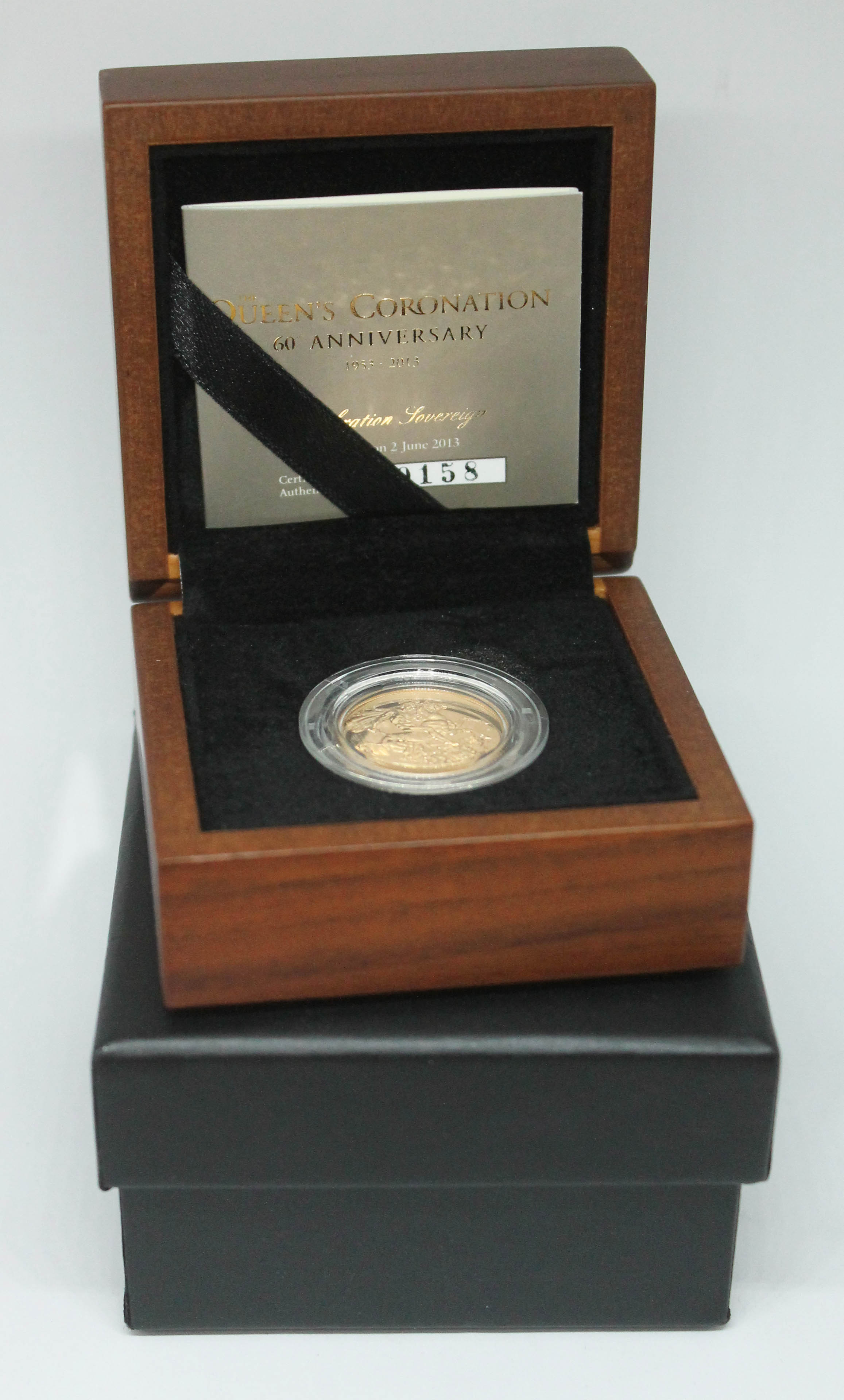 Elizabeth II Royal Mint Queen's Coronation 60th Anniversary 2018 sovereign, boxed with certificate.