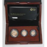 Elizabeth II Royal Mint 2014 Sovereign Collection Gold Proof Premium Three Coin Set comprising