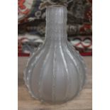 A Rene Lalique Dentele glasse vase, marked 'R Lalique France' to base, height 19cm.