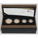 Elizabeth II Royal Mint 2008 Gold Proof Sovereign Collection comprising half sovereign, sovereign,