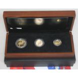 Elizabeth II Royal Mint 2013 Britannia Collection Three Coin Gold Premium Proof Set comprising £