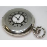 A J.W. Benson hallmarked silver half hunter pocket watch presented to Sgt. William Thompson by the
