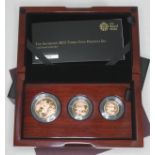Elizabeth II Royal Mint The Sovereign 2015 Three Coin Premium Set Gold Proof Coin Set comprising