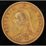 Victoria 1887 shield back half sovereign.