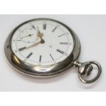 T. Eaton Co. Ltd open face pocket watch, the white enamel dial having Roman numerals with outer