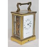 A Mappin & Webb carriage clock, height 15cm.