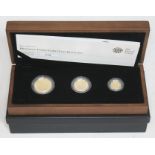 Elizabeth II Royal Mint 2010 Britannia Three Coin Gold Proof Set comprising £10, £25 & £50, 0.9167