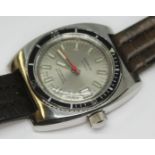 A retro 1970s Search 20 Atmos 511 stainless steel automatic wristwatch with signed silvered dial,