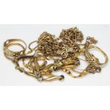 A mixed lot of bracelets and rings, various marks including hallmarked 9ct gold, .375. etc. wt. 20.