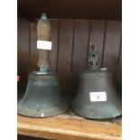 Two old bells Catalogue only, live bidding available via our website. Please note if you require P&P