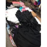 6 boxes of assorted clothing items including fur coat, etc. Catalogue only, live bidding available