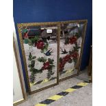 Two painted gilt framed mirrors Catalogue only, live bidding available via our website. If you