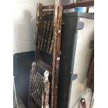 2 wooden ladders Catalogue only, live bidding available via our website. Please note if you