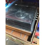A record player with speakers Catalogue only, live bidding available via our website. Please note if