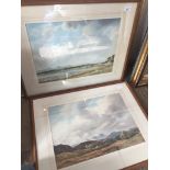 Percy Lancaster, a pair of watercolours, 'New Grange', signed lower right, together with another