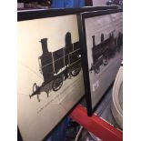 A pair of steam train prints Catalogue only, live bidding available via our website. Please note