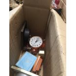 A box of clocks Catalogue only, live bidding available via our website. Please note if you require
