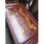 A reproduction butlers tray 'Atlantic Lines, Victoria Liner, New York-Liverpool' Catalogue only,