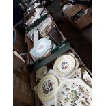Five boxes of china/porcelain Catalogue only, live bidding available via our website. If you require