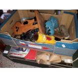 Two boxes of boxed items, toys, etc Catalogue only, live bidding available via our website. If you