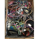 Box of costume jewellery Catalogue only, live bidding available via our website. Please note if