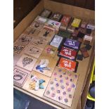 A box of craft items, stamps, etc. Catalogue only, live bidding available via our website. Please