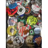 Tin of badges Catalogue only, live bidding available via our website. Please note if you require P&P