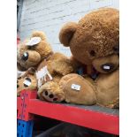 Two large soft teddys Catalogue only, live bidding available via our website. Please note if you