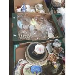 3 boxes of mixed pottery etc including plates, ornaments, glassware and crockery Catalogue only,