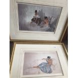 After William Russel Flint, a pair of Ltd edition prints, semi nudes, with WRF blind stamp to mount,