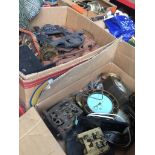 Two boxes of clocks and parts Catalogue only, live bidding available via our website. Please note if
