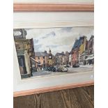 G Macken, 'Ormskirk', watercolour, signed in pencil lower right, 27cm x 42cm, framed and glazed