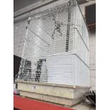 A parrot cage with stand Catalogue only, live bidding available via our website. Please note if