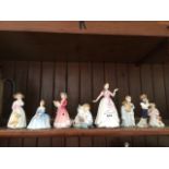 8 small Royal Doulton figures Catalogue only, live bidding available via our website. Please note if