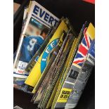 A box of football programmes Catalogue only, live bidding available via our website. Please note