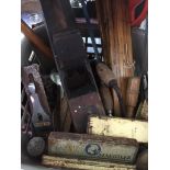 A box of old joinery tools Catalogue only, live bidding available via our website. Please note if